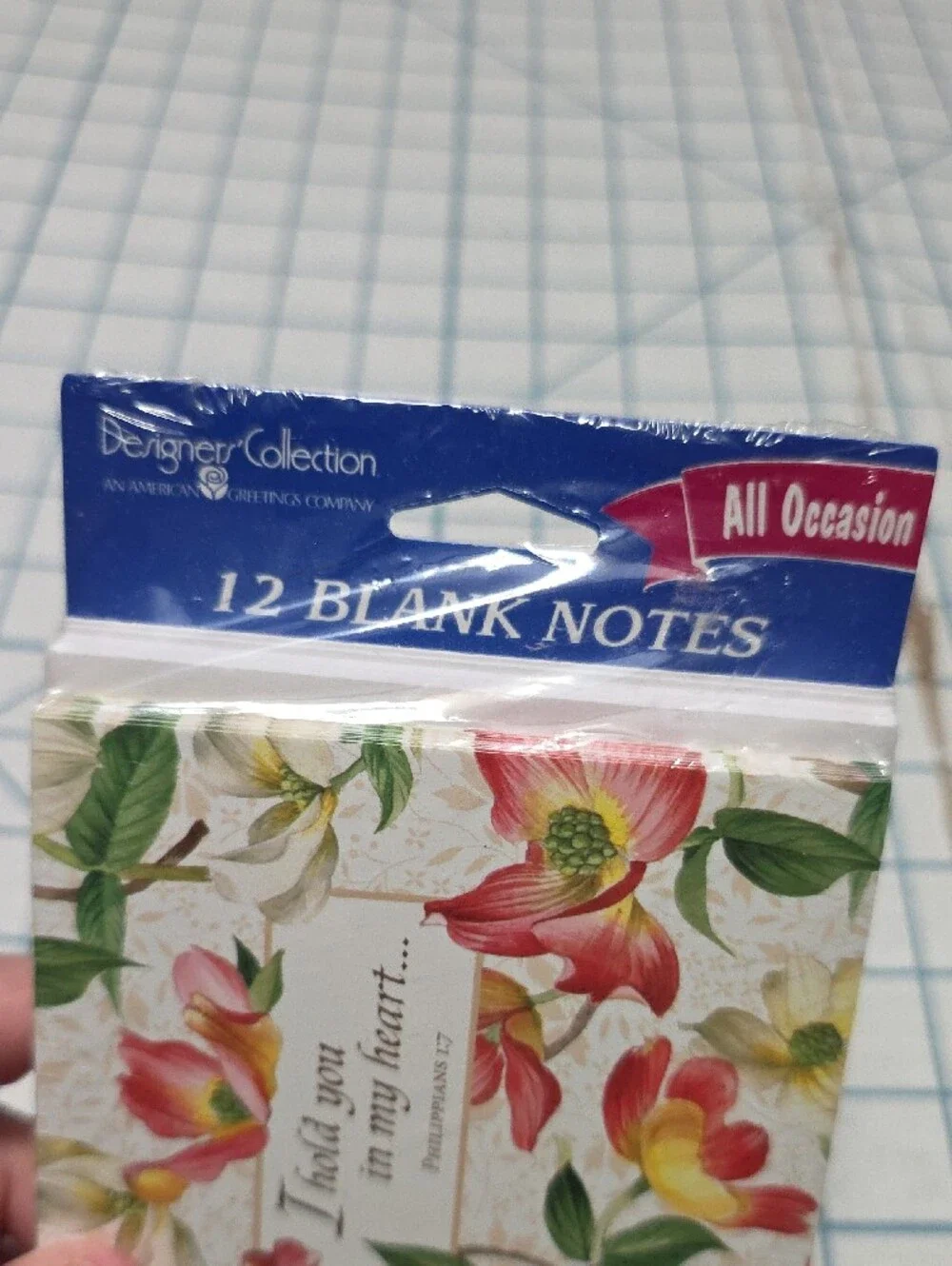 Floral 'I Hold You In My Heart' Blank Note Cards - Designer Collection Set Of 12